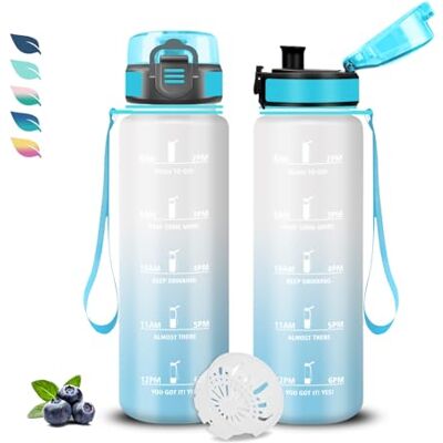 Grsta Trinkflasche 500ml- Trinkflasche Kinder, Wasserflasche Erwachsene, Trinkflaschen Auslaufsicher, Wasserflasche mit Zeitmarkierung, Leicht zu Reinigen, Flasche mit Uhrzeit, für Schule, Büro, Outdoor Grsta Trinkflasche 500ml- Trinkflasche Kinder, Wasserflasche Erwachsene, Trinkflaschen Auslaufsicher, Wasserflasche mit Zeitmarkierung, Leicht zu Reinigen, Flasche mit Uhrzeit, für Schule, Büro, Outdoor