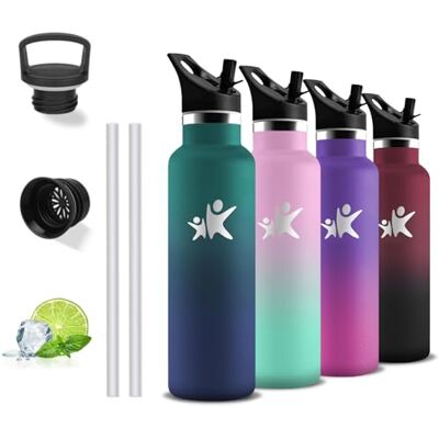 Grsta Trinkflasche Edelstahl, 500ml Trinkflasche Kinder, Flasche mit Strohhalm, BPA-Frei, Isolierflasche Auslaufsicher, 24h Kalt & 12h Warm, Isolierflasche Doppelwandig, für Schule, Büro, Reisen, Camping Grsta Trinkflasche Edelstahl, 500ml Trinkflasche Kinder, Flasche mit Strohhalm, BPA-Frei, Isolierflasche Auslaufsicher, 24h Kalt & 12h Warm, Isolierflasche Doppelwandig, für Schule, Büro, Reisen, Camping
