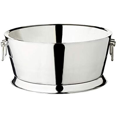EDZARD Champagnerkühler Michigan (Ø 53 cm, H 24 cm, XXL), Edelstahl doppelwandig, mit Griffen, für 12 Flaschen – Sektkühler groß, Flaschenkühler, Getränkekühler, Schale für Sekt & Eiswürfel EDZARD Champagnerkühler Michigan (Ø 53 cm, H 24 cm, XXL), Edelstahl doppelwandig, mit Griffen, für 12 Flaschen – Sektkühler groß, Flaschenkühler, Getränkekühler, Schale für Sekt & Eiswürfel