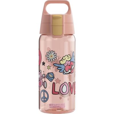Sigg Tritan Renew Trinkflasche Kinder Total Color ONE Kids Peace & Love Für Kohlensäurehaltige Getränke Geeignet Spülmaschinenfest Auslaufsicher BPA-frei Sport & Schule Rosa 0.5L Sigg Tritan Renew Trinkflasche Kinder Total Color ONE Kids Peace & Love Für Kohlensäurehaltige Getränke Geeignet Spülmaschinenfest Auslaufsicher BPA-frei Sport & Schule Rosa 0.5L