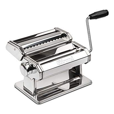 Girmi IM90 Nudelmaschine, 9 Einstellungen, Aluminiumwalzen 15 cm, 3 Pastasorten, Edelstahlgehäuse Girmi IM90 Nudelmaschine, 9 Einstellungen, Aluminiumwalzen 15 cm, 3 Pastasorten, Edelstahlgehäuse