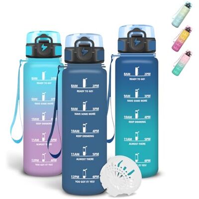 Grsta Trinkflasche 500ml Auslaufsichere, Trinkflasche Kinder mit Filter, Sichere Verriegelung, Wasserflasche mit Zeitmarkierung und Schnürung, Flasche für Schule, Wandern, Fahrrad Grsta Trinkflasche 500ml Auslaufsichere, Trinkflasche Kinder mit Filter, Sichere Verriegelung, Wasserflasche mit Zeitmarkierung und Schnürung, Flasche für Schule, Wandern, Fahrrad