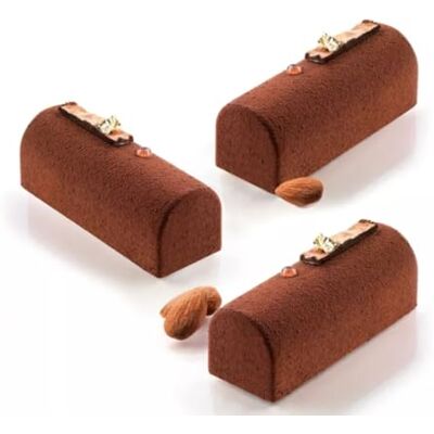 silikomart SF130 Silikonform MIDI BUCHE Monoportionen, antihaftbeschichtet, 9 Hohlräume, 1er Pack Kuchenform, 84x32 h 35 mm, Made in Italy silikomart SF130 Silikonform MIDI BUCHE Monoportionen, antihaftbeschichtet, 9 Hohlräume, 1er Pack Kuchenform, 84x32 h 35 mm, Made in Italy