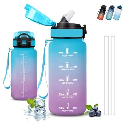 Grsta Trinkflasche Kinder, Trinkflasche 500ml, Wasserflasche mit Strohhalm, Leicht zu Reinigen, Wasserflasche Auslaufsicher, Kann mit dir Tragen, Flasche mit Zeitmarkierung, Flasche für Schule, Camping Grsta Trinkflasche Kinder, Trinkflasche 500ml, Wasserflasche mit Strohhalm, Leicht zu Reinigen, Wasserflasche Auslaufsicher, Kann mit dir Tragen, Flasche mit Zeitmarkierung, Flasche für Schule, Camping
