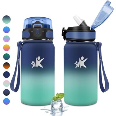 KollyKolla Thermosflasche 500ml, Trinkflasche mit Strohhalm, BPA-Frei, Auslaufsichere Isolierflasche Doppelwandig, Wasserflasche Edelstahl für Jungs, Mädchen, Schule KollyKolla Thermosflasche 500ml, Trinkflasche mit Strohhalm, BPA-Frei, Auslaufsichere Isolierflasche Doppelwandig, Wasserflasche Edelstahl für Jungs, Mädchen, Schule