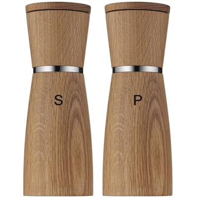 WMF Ceramill Nature Salz und Pfeffermühle-Set 2-teilig, 17,9 cm, unbefüllt, Holz Keramikmahlwerk, Mühle für Salz, Pfeffer, Chillischoten WMF Ceramill Nature Salz und Pfeffermühle-Set 2-teilig, 17,9 cm, unbefüllt, Holz Keramikmahlwerk, Mühle für Salz, Pfeffer, Chillischoten