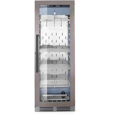 HENDI Reifeschrank, Arktic, mit 3 Regale, 3 Haken, Hängestange, Salzschale, Fleischreifeschrank, Trocknungsschrank, Dry Age Schrank, 352L, 230V/170W, 595x710x(H) 1720mm, Edelstahl, Glas HENDI Reifeschrank, Arktic, mit 3 Regale, 3 Haken, Hängestange, Salzschale, Fleischreifeschrank, Trocknungsschrank, Dry Age Schrank, 352L, 230V/170W, 595x710x(H) 1720mm, Edelstahl, Glas