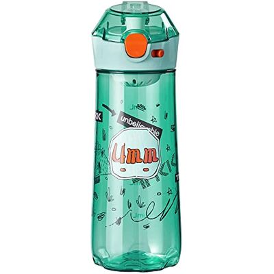 TITIROBA TKK 1008 Kinderflasche 500ml auslaufsicher, Tritan BPA-Frei einhändig bedienbare mit Sieb mit Muster Trinkflasche Blau TITIROBA TKK 1008 Kinderflasche 500ml auslaufsicher, Tritan BPA-Frei einhändig bedienbare mit Sieb mit Muster Trinkflasche Blau