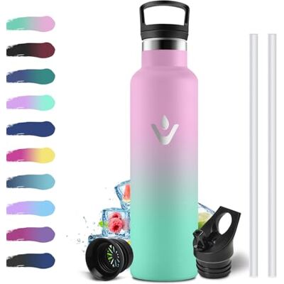 KollyKolla Trinkflasche 750ml, Thermosflasche mit Strohhalm, Auslaufsicher Isolierflasche, BPA-Frei, Kohlensäure Geeignet, Vakuum Thermosflasche, Wassflasche für Sport, Erwachsener, Kinder, Schule, Sprudel KollyKolla Trinkflasche 750ml, Thermosflasche mit Strohhalm, Auslaufsicher Isolierflasche, BPA-Frei, Kohlensäure Geeignet, Vakuum Thermosflasche, Wassflasche für Sport, Erwachsener, Kinder, Schule, Sprudel