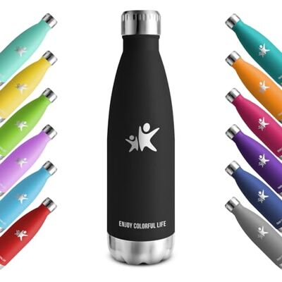 KollyKolla Edelstahl Trinkflasche, 500ml, Vakuum Isolierte Thermosflasche, Thermoskanne Auslaufsicher, BPA-Frei, Wasserflasche Kohlensäure Geeignet, für Uni, Schule, Büro, Sport, Reisen, Yoga, Sprudel KollyKolla Edelstahl Trinkflasche, 500ml, Vakuum Isolierte Thermosflasche, Thermoskanne Auslaufsicher, BPA-Frei, Wasserflasche Kohlensäure Geeignet, für Uni, Schule, Büro, Sport, Reisen, Yoga, Sprudel