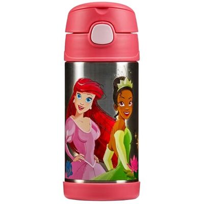 Thermos kids FUNTAINER STRAW BOTTLE DISNEY 0,35 l, Princesses, Thermoflasche Kinder aus Edelstahl mit Trinkhalm, 12 h kalt, spülmaschinenfest, dicht ohne Kohlensäure, Disney Flasche für Kita, Schule Thermos kids FUNTAINER STRAW BOTTLE DISNEY 0,35 l, Princesses, Thermoflasche Kinder aus Edelstahl mit Trinkhalm, 12 h kalt, spülmaschinenfest, dicht ohne Kohlensäure, Disney Flasche für Kita, Schule