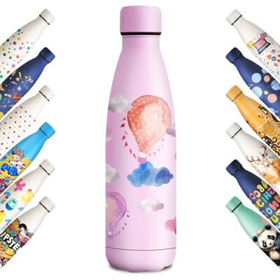 KollyKolla Edelstahl Trinkflasche 500ml, 3D-Druck Thermoskanne, Trinkflasche Sport, Kohlensäure Geeignet, Auslaufsicher Thermoskanne, BPA-Frei, Trinkflaschen für Kinder, Schule, Sport KollyKolla Edelstahl Trinkflasche 500ml, 3D-Druck Thermoskanne, Trinkflasche Sport, Kohlensäure Geeignet, Auslaufsicher Thermoskanne, BPA-Frei, Trinkflaschen für Kinder, Schule, Sport