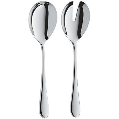 WMF Merit Salatbesteck Edelstahl 23,4 cm, Salatgabel, Servierlöffel, Cromargan protect Edelstahl poliert, kratzbeständig, spülmaschinenfest WMF Merit Salatbesteck Edelstahl 23,4 cm, Salatgabel, Servierlöffel, Cromargan protect Edelstahl poliert, kratzbeständig, spülmaschinenfest