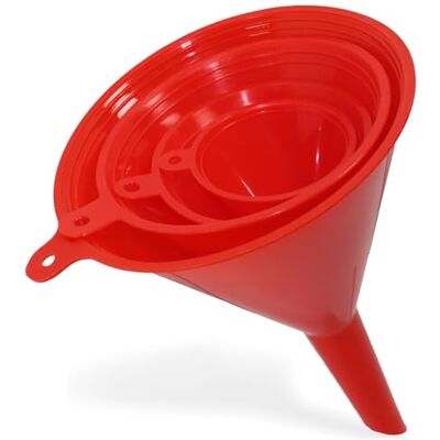 Grsta Trichter, 4 Stück Trichter Küche, Trichter Set, Trichter Klein, Ldeal zum Umfüllen von Flüssigkeiten und zum Befüllen von Flaschen, Öltrichter für Auto, Garage, 5.5/7.5/10/12.5cm Grsta Trichter, 4 Stück Trichter Küche, Trichter Set, Trichter Klein, Ldeal zum Umfüllen von Flüssigkeiten und zum Befüllen von Flaschen, Öltrichter für Auto, Garage, 5.5/7.5/10/12.5cm