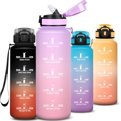 Mujigaga Trinkflasche 1,5, Wasserflasche mit Strohhalm, Sichere Verriegelung, Trinkflasche Sport, Water Bottle Mit Zeitmarkierung und Schnürung, Flasche für Gym, Reisen, Wandern, Erwachsene, Outdoor Mujigaga Trinkflasche 1,5, Wasserflasche mit Strohhalm, Sichere Verriegelung, Trinkflasche Sport, Water Bottle Mit Zeitmarkierung und Schnürung, Flasche für Gym, Reisen, Wandern, Erwachsene, Outdoor