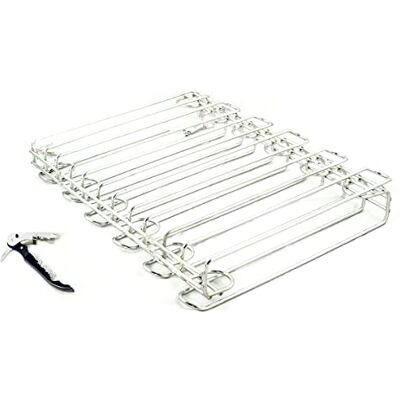 Hostelnovo Set mit 2 Gläsern für Decke und Wand, Weinglashalter, ideal für Bar oder Restaurant, aus Edelstahl 18/8 Hostelnovo Set mit 2 Gläsern für Decke und Wand, Weinglashalter, ideal für Bar oder Restaurant, aus Edelstahl 18/8
