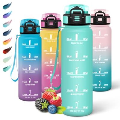 Motswedi Trinkflasche mit Strohhalm, 1L BPA-Frei, Trinkflasche Sport, Auslaufsicher, Wasserflasche, Kohlensäure Geeignet, Trinkflaschen, Flasche für Yoga, Schule, Outdoors, Blaugrün-1000ml Motswedi Trinkflasche mit Strohhalm, 1L BPA-Frei, Trinkflasche Sport, Auslaufsicher, Wasserflasche, Kohlensäure Geeignet, Trinkflaschen, Flasche für Yoga, Schule, Outdoors, Blaugrün-1000ml