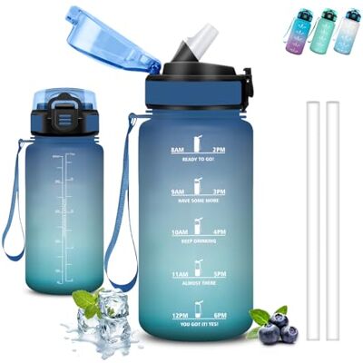 Grsta Trinkflasche Kinder, Trinkflasche 500ml, Wasserflasche mit Strohhalm, Leicht zu Reinigen, Wasserflasche Auslaufsicher, Kann mit dir Tragen, Flasche Motivation, Flasche für Schule, Camping Grsta Trinkflasche Kinder, Trinkflasche 500ml, Wasserflasche mit Strohhalm, Leicht zu Reinigen, Wasserflasche Auslaufsicher, Kann mit dir Tragen, Flasche Motivation, Flasche für Schule, Camping