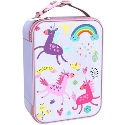 ion8 Premium Lunch-Tasche, 3-Seitiger Reißverschluss, Flaschen-Netztasche, Namensschild, Lebensmittelechte Isolierung, Abwischbar, Waschmaschinenfest, Einhörner ion8 Premium Lunch-Tasche, 3-Seitiger Reißverschluss, Flaschen-Netztasche, Namensschild, Lebensmittelechte Isolierung, Abwischbar, Waschmaschinenfest, Einhörner