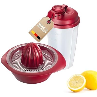 Westmark Fitness-Set 2tlg., Zitrus- und Orangenpresse und Dressingshaker, Fassungsvermögen: je 0,5 l, Kunststoff, Mixery, Limetta, Rot/Transparent, 3091226E Westmark Fitness-Set 2tlg., Zitrus- und Orangenpresse und Dressingshaker, Fassungsvermögen: je 0,5 l, Kunststoff, Mixery, Limetta, Rot/Transparent, 3091226E