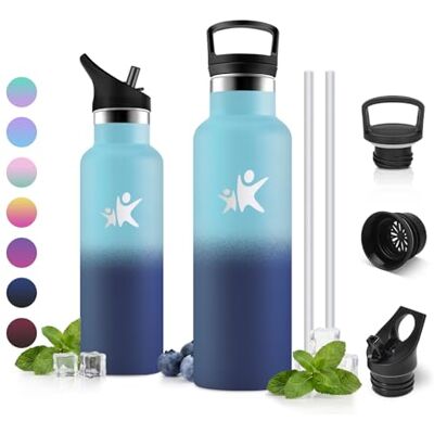 JAPORIA Thermosflasche 500ml, Trinkflasche Edelstahl BPA-frei, Auslaufsicher, Kohlensäure Geeignet, für Schule, Büro, Laufen JAPORIA Thermosflasche 500ml, Trinkflasche Edelstahl BPA-frei, Auslaufsicher, Kohlensäure Geeignet, für Schule, Büro, Laufen