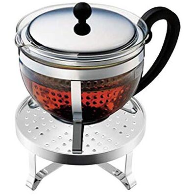 Bodum K11143-16 Chambord Set, Teebereiter mit Plastikfilter 1,5 L und Rechaud Bodum K11143-16 Chambord Set, Teebereiter mit Plastikfilter 1,5 L und Rechaud