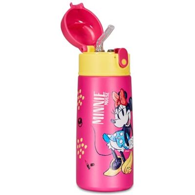 Seven Trinkflasche MINNIE, Disney-Thermosflasche, Rosa – Edelstahlinnere und äußere Behälter, Temperaturhaltung bis zu 24 Stunden, Kindergarten-Trinkflasche für Mädchen Seven Trinkflasche MINNIE, Disney-Thermosflasche, Rosa – Edelstahlinnere und äußere Behälter, Temperaturhaltung bis zu 24 Stunden, Kindergarten-Trinkflasche für Mädchen