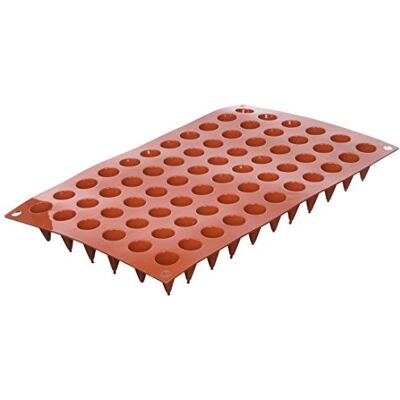 silikomart SF131 Silikonform für Monoportionen CONO, Antihaft, 66 Hohlräume, 1er Pack Kuchenform, Ø 18 h 30 mm Volumen 66 x 33 ml Tot. 2178 ml silikomart SF131 Silikonform für Monoportionen CONO, Antihaft, 66 Hohlräume, 1er Pack Kuchenform, Ø 18 h 30 mm Volumen 66 x 33 ml Tot. 2178 ml