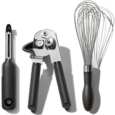 OXO good grips Edelstahl Essential 3-teiliges Küchengeräteset OXO good grips Edelstahl Essential 3-teiliges Küchengeräteset