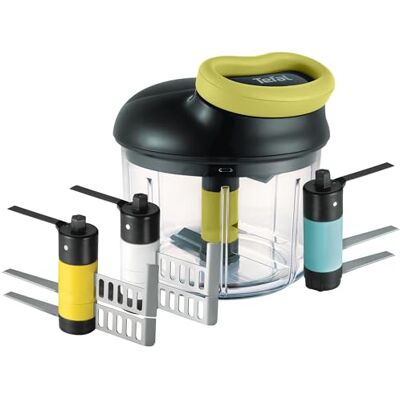 Tefal K13210 5-Sekunden-Zerkleinerer ohne Strom, 900ml; Universalzerkleinerer für Gemüse, Obst, Nüsse, Knoblauch, Babynahrung. Inklusive zusätzlichem Ice-Crusher-, Püree- und Rühreinsatz, schwarz/grün Tefal K13210 5-Sekunden-Zerkleinerer ohne Strom, 900ml; Universalzerkleinerer für Gemüse, Obst, Nüsse, Knoblauch, Babynahrung. Inklusive zusätzlichem Ice-Crusher-, Püree- und Rühreinsatz, schwarz/grün