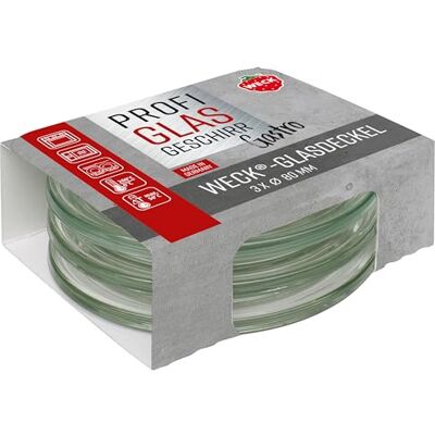 Weck 3er Set Gastropack 80 mm Gourmetdeckel (perfekte Kreationen, Backofengeeignet, Spülmaschinengeeignet, Stabilität, Gourmetgläser, Deckel) 76129 Weck 3er Set Gastropack 80 mm Gourmetdeckel (perfekte Kreationen, Backofengeeignet, Spülmaschinengeeignet, Stabilität, Gourmetgläser, Deckel) 76129