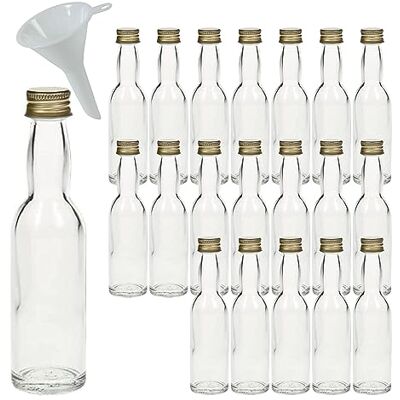 mikken 20 Mini Glasflaschen 40 ml mit Schraubverschluss inkl. Trichter mikken 20 Mini Glasflaschen 40 ml mit Schraubverschluss inkl. Trichter