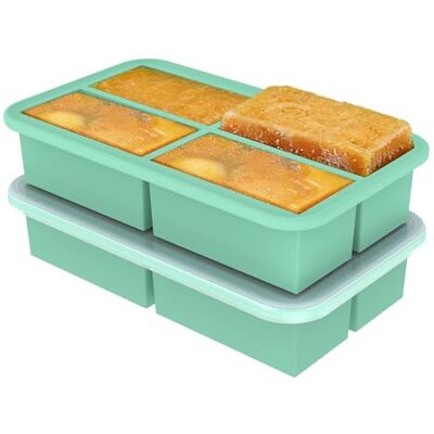 Ankway Silikon Gefrierform mit Deckel 2er-Pack, Stapelbare Suppe Einfrieren Behälter, Suppen Freezer Eiswürfelbecher für Container zum Speichern und Einfrieren von Brühe Soße Meal Prep Ankway Silikon Gefrierform mit Deckel 2er-Pack, Stapelbare Suppe Einfrieren Behälter, Suppen Freezer Eiswürfelbecher für Container zum Speichern und Einfrieren von Brühe Soße Meal Prep