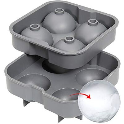 Cilio Eiskugelform QUATTRO, für 4 Eiskugeln, Spülmaschinenfest und Backofengeeignet, Hygienisches Silikon, Temperaturbeständigkeit von -30 °C bis 230 °C, Perfekt für die Hausbar Cilio Eiskugelform QUATTRO, für 4 Eiskugeln, Spülmaschinenfest und Backofengeeignet, Hygienisches Silikon, Temperaturbeständigkeit von -30 °C bis 230 °C, Perfekt für die Hausbar