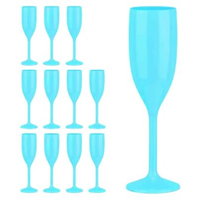 Relaxdays Sektgläser Kunststoff, 12er Set, bruchfest, BPA-frei, Mehrweg Champagnergläser, Hochzeit, Camping, türkis Relaxdays Sektgläser Kunststoff, 12er Set, bruchfest, BPA-frei, Mehrweg Champagnergläser, Hochzeit, Camping, türkis