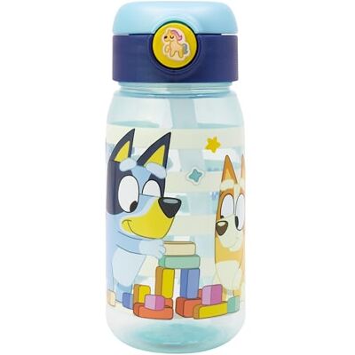 Stor Kinder Trinkflasche Bluey 510ml mit Strohhalm und Auslaufsicherem Deckel, BPA-frei Wiederverwendbar Kunststoff Stor Kinder Trinkflasche Bluey 510ml mit Strohhalm und Auslaufsicherem Deckel, BPA-frei Wiederverwendbar Kunststoff