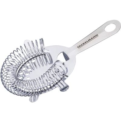 FACKELMANN Bar-Sieb – Aus Edelstahl, 15 x 11,5 cm, zum Filtern von Getränken und Cocktails, passt über gängige Cocktail Shaker und Gläser, Spülmaschinengeeignet, Rostfrei, Silber FACKELMANN Bar-Sieb – Aus Edelstahl, 15 x 11,5 cm, zum Filtern von Getränken und Cocktails, passt über gängige Cocktail Shaker und Gläser, Spülmaschinengeeignet, Rostfrei, Silber