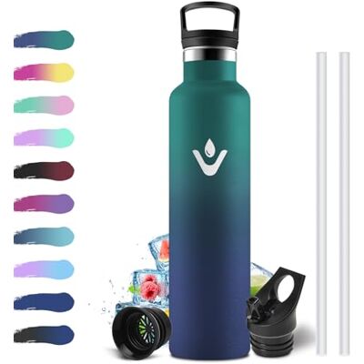 KollyKolla Thermosflasche 1L, Auslaufsicher Trinkflasche BPA-Frei, Isolierflasche mit Strohhalm, Einhandöffnung, Metall Wasserflasche Doppelwandig Isoliert, Wasserflasche für Fitness, Laufen, Büro, Schule KollyKolla Thermosflasche 1L, Auslaufsicher Trinkflasche BPA-Frei, Isolierflasche mit Strohhalm, Einhandöffnung, Metall Wasserflasche Doppelwandig Isoliert, Wasserflasche für Fitness, Laufen, Büro, Schule