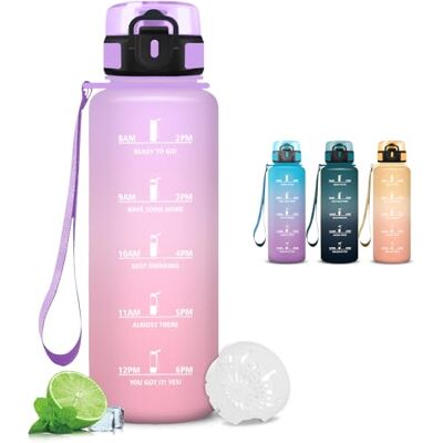 Mujigaga Trinkflasche 1.5l, Wasserflasche Sport, Trinkflasche Erwachsene, Wasserflasche Auslaufsicher, mit Zeitmarkierung und Filter, Leicht zu Reinigen, Flasche für Büro, Camping, Sprudel, Joggen, Gym Mujigaga Trinkflasche 1.5l, Wasserflasche Sport, Trinkflasche Erwachsene, Wasserflasche Auslaufsicher, mit Zeitmarkierung und Filter, Leicht zu Reinigen, Flasche für Büro, Camping, Sprudel, Joggen, Gym
