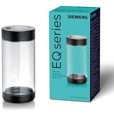 Siemens Milchbehälter aus Glas, TZ80008, spülmaschinengeeignet, 0,7 Liter passend für Kaffeevollautomaten EQ6 plus, EQ500 classic, EQ700 classic Siemens Milchbehälter aus Glas, TZ80008, spülmaschinengeeignet, 0,7 Liter passend für Kaffeevollautomaten EQ6 plus, EQ500 classic, EQ700 classic