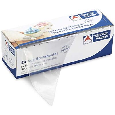 Thermohauser Einweg-Spritzbeutel (Kunststoff PE), Maximum Grip, transparent, 100 Stück, 30,0x16,0x0,0075 cm Thermohauser Einweg-Spritzbeutel (Kunststoff PE), Maximum Grip, transparent, 100 Stück, 30,0x16,0x0,0075 cm