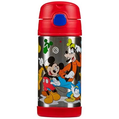 Thermos kids FUNTAINER STRAW BOTTLE DISNEY 0,35 l, Mickey, Thermoflasche Kinder aus Edelstahl mit Trinkhalm, 12 h kalt, spülmaschinenfest, dicht ohne Kohlensäure, Disney Flasche für Kita, Schule Thermos kids FUNTAINER STRAW BOTTLE DISNEY 0,35 l, Mickey, Thermoflasche Kinder aus Edelstahl mit Trinkhalm, 12 h kalt, spülmaschinenfest, dicht ohne Kohlensäure, Disney Flasche für Kita, Schule