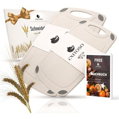 Exitoso Schneidebrett Rutschfest Spülmaschinenfest 2er Set aus PP-Material und Kunstoff Schneidebretter Jausenbrett Spülmaschinenfest Küchenbretter Schneideunterlage Bretter Küche Board Exitoso Schneidebrett Rutschfest Spülmaschinenfest 2er Set aus PP-Material und Kunstoff Schneidebretter Jausenbrett Spülmaschinenfest Küchenbretter Schneideunterlage Bretter Küche Board