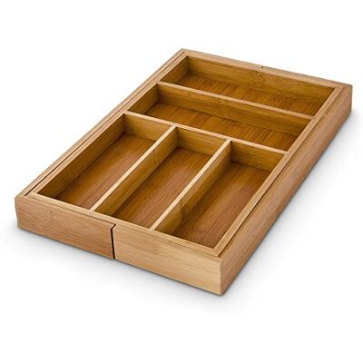 Relaxdays Besteckkasten verstellbar H x B x T: ca. 5 x 48 x 46 cm Schubladeneinsatz aus Bambus mit 5 bis 7 Fächern als Besteckeinsatz und Küchenorganizer große Besteckeinlage für die Schublade, natur Relaxdays Besteckkasten verstellbar H x B x T: ca. 5 x 48 x 46 cm Schubladeneinsatz aus Bambus mit 5 bis 7 Fächern als Besteckeinsatz und Küchenorganizer große Besteckeinlage für die Schublade, natur