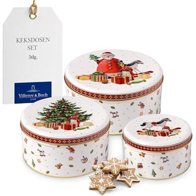 Villeroy & Boch – Winter Collage Keksdosen-Set 3 teilig Bunt, Gebäckdosen, Vorratsdosen, Plätzchendosen, Blechdosen, Keksdosen 3er Set, Weihnachtsdosen, Metall Villeroy & Boch – Winter Collage Keksdosen-Set 3 teilig Bunt, Gebäckdosen, Vorratsdosen, Plätzchendosen, Blechdosen, Keksdosen 3er Set, Weihnachtsdosen, Metall