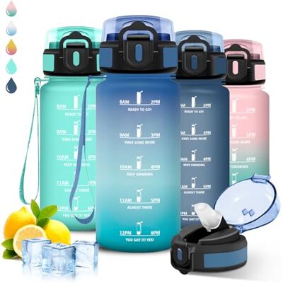 Grsta Trinkflasche Kinder, Trinkflasche 500ml, Wasserflasche mit Strohhalm, Mit Motivierendem Slogan, Wasserflasche Auslaufsicher, Kann mit dir Tragen, Flasche Motivation, Flasche für Schule, Camping Grsta Trinkflasche Kinder, Trinkflasche 500ml, Wasserflasche mit Strohhalm, Mit Motivierendem Slogan, Wasserflasche Auslaufsicher, Kann mit dir Tragen, Flasche Motivation, Flasche für Schule, Camping