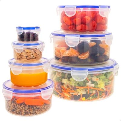 AKTIVE 16558 Max Home Pack 7 luftdichte Frischhaltedosen aus Kunststoff, Größen von 0,08 l bis 3,6 l, luftdichter Verschluss, BPA-freier Kunststoff, optimal für frische Flüssigkeiten und Lebensmittel, AKTIVE 16558 Max Home Pack 7 luftdichte Frischhaltedosen aus Kunststoff, Größen von 0,08 l bis 3,6 l, luftdichter Verschluss, BPA-freier Kunststoff, optimal für frische Flüssigkeiten und Lebensmittel,