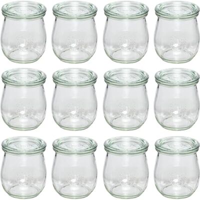 Weck Tulpenformgläser 220 ml 4er Karton (Gläser in Tulpenform, optimal für Nachspeißen, mit 60 mm RR-Deckel) 619, Durchsichtig Weck Tulpenformgläser 220 ml 4er Karton (Gläser in Tulpenform, optimal für Nachspeißen, mit 60 mm RR-Deckel) 619, Durchsichtig