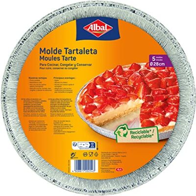 Albal Aluminium, rund, 28 cm, Einwegkarte, speziell für Gebäck und Desserts, 5 Formen (202543), 28 cm, 5 Stück Albal Aluminium, rund, 28 cm, Einwegkarte, speziell für Gebäck und Desserts, 5 Formen (202543), 28 cm, 5 Stück