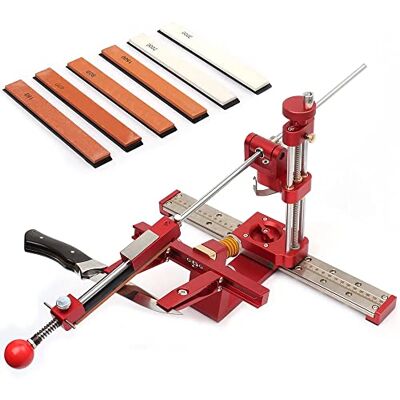 KETIPED Professioneller Messerschärfer mit 6 Schleifsteinen, 360° drehbarer Winkel, verstellbares Design, fester Winkel, hochpräziser Schleifer, Schärfen mit Doppelklemmen, 072R KETIPED Professioneller Messerschärfer mit 6 Schleifsteinen, 360° drehbarer Winkel, verstellbares Design, fester Winkel, hochpräziser Schleifer, Schärfen mit Doppelklemmen, 072R